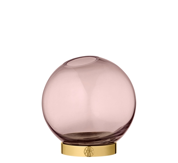 Globe vase 10 cm rose gull fra AYTM