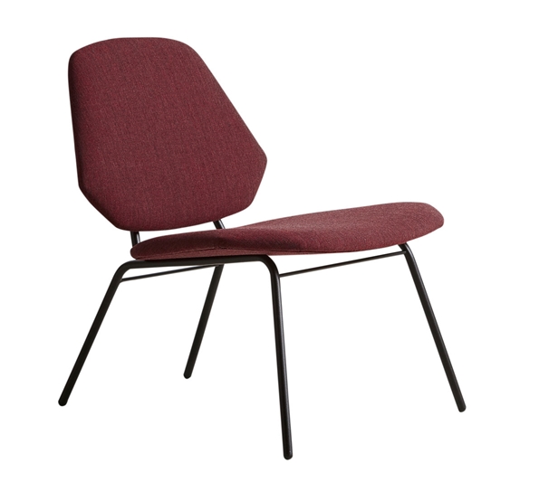 Lean loungestol burgunder