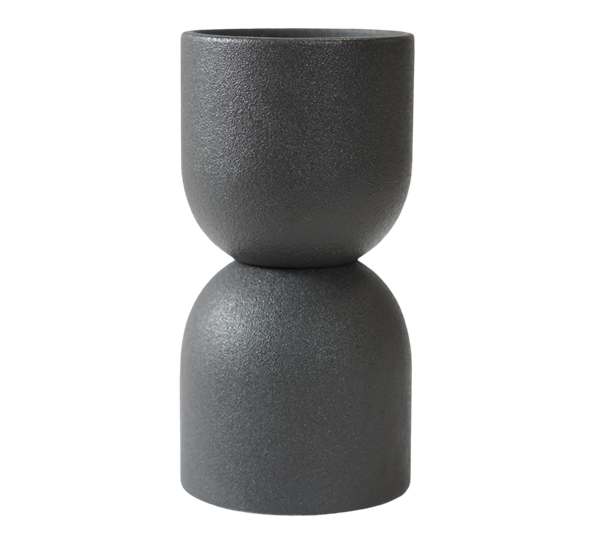 Post lysestake sort ø8cm h16cm fra DBKD