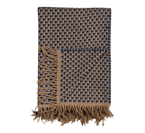 Isak pledd Far Away Blue 150x210 cm fra Røros Tweed