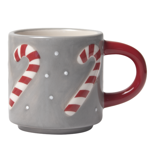 Julekrus mini sukkerstang grå fra Pluto Design