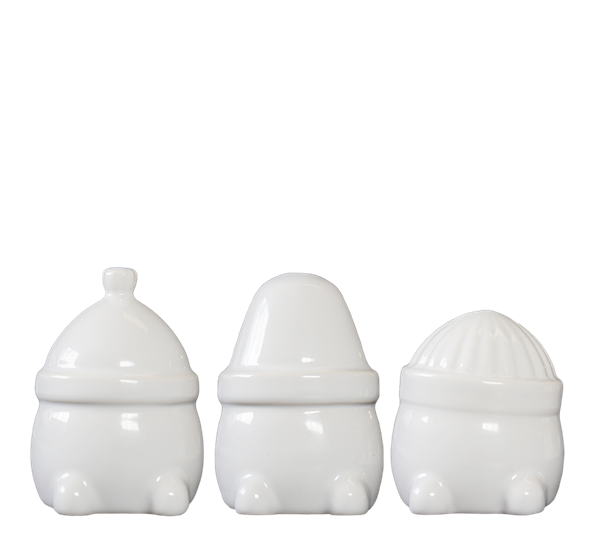 Hipster triplets blank hvit 3-pk Ø5,5cm H7cm fra DBKD