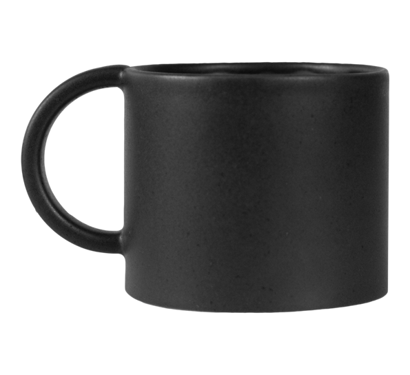Mug krus sort ø8cm h7,5cm fra DBKD