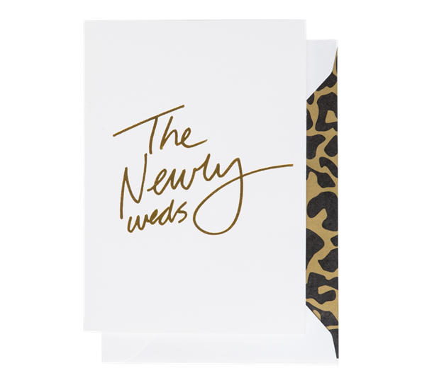 Kort A6 The Newlyweds hvitt Cardsome