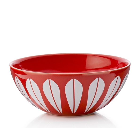 Lotus skål 24 cm rød fra Lucie Kaas