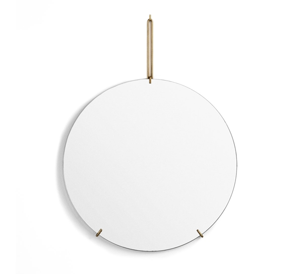 Moebe veggspeil messing 70 cm