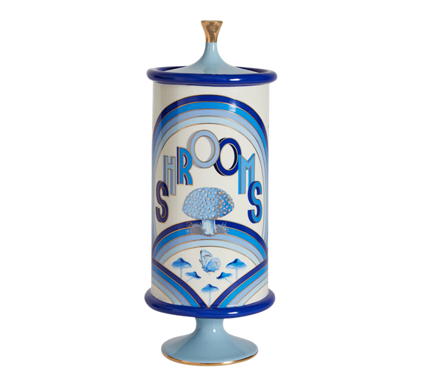 Druggist Shrooms krukke blå fra Jonathan Adler
