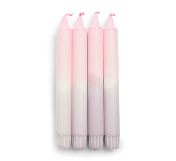 Candles lys 4 pk Ombre rosa lilla By_W