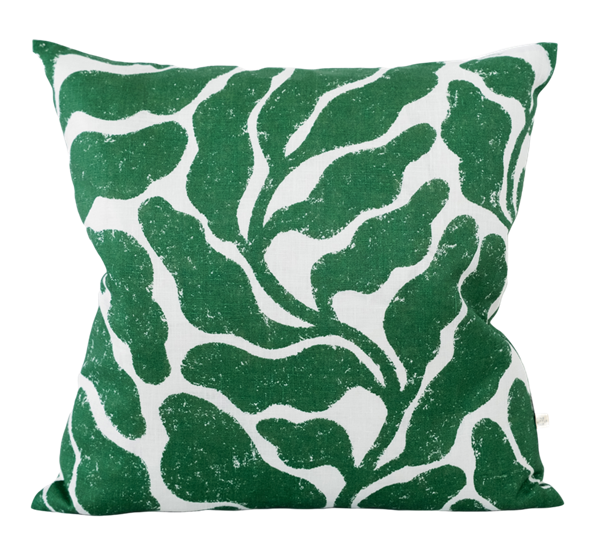 Leaves putetrekk lin 48x48 cm grønn fra Fine Little Day