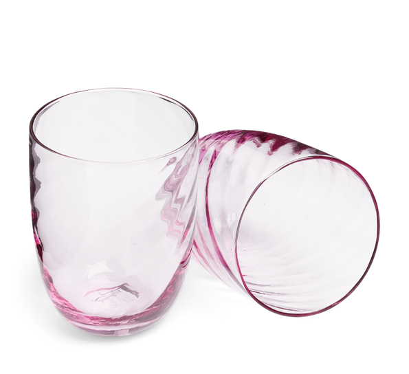 Twisted Glass 2 pk lilla By_W