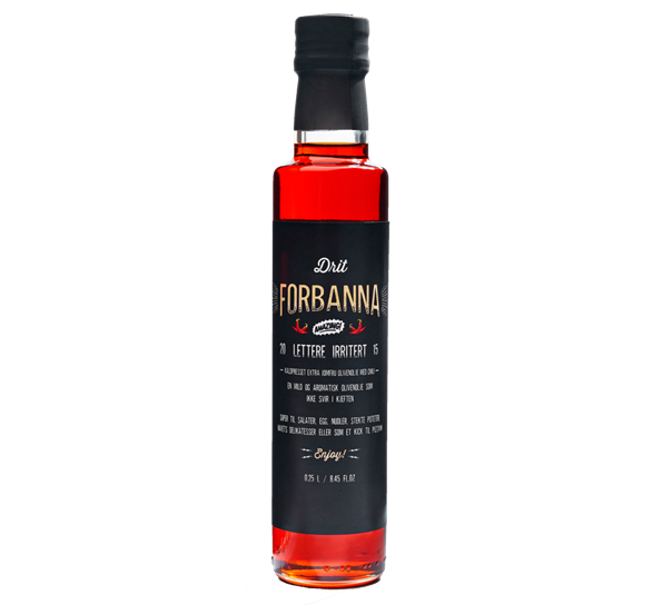 Lettere Irritert chiliolje 25 cl Drit Forbanna