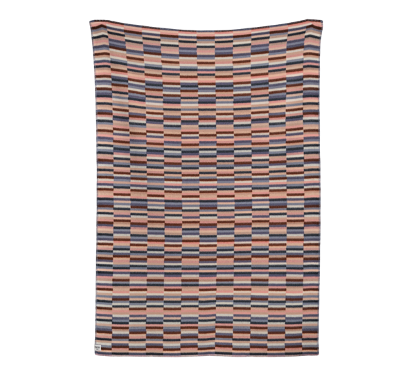 Ida pledd rosa blå 135x200 cm fra Røros Tweed