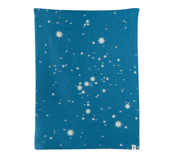 Orion halvpledd blå 100x135cm fra Røros Tweed