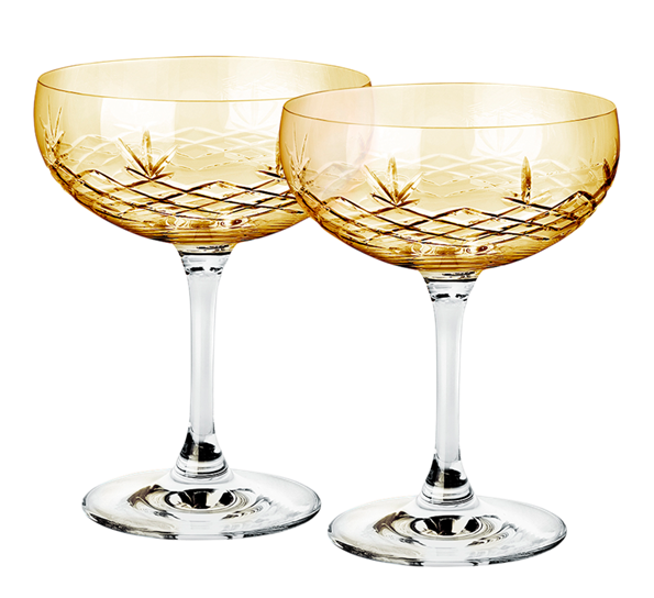 Crispy Citrine Gatsby champagneglass 2-pk fra Frederik Bagger