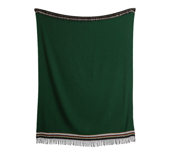 Åkle pledd mørk grønt fra Røros Tweed