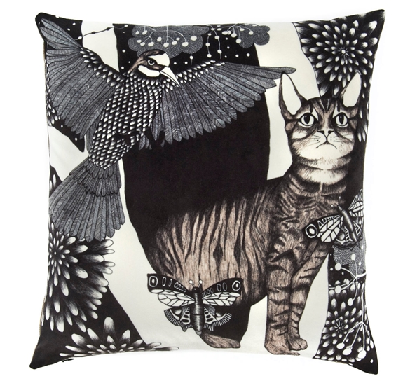 The Cat fløyelspute 48x48 cm