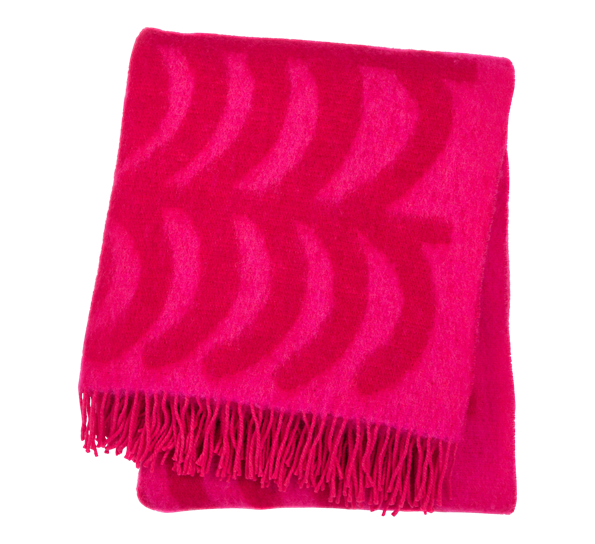 Rautasänky pledd 200x130 cm rosa rød fra Marimekko