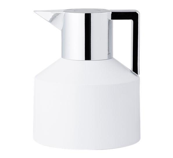 Geo termokanne 1,0 l hvit og sølv fra Normann Copenhagen