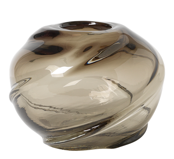 Water swirl vase rund grå fra Ferm Living