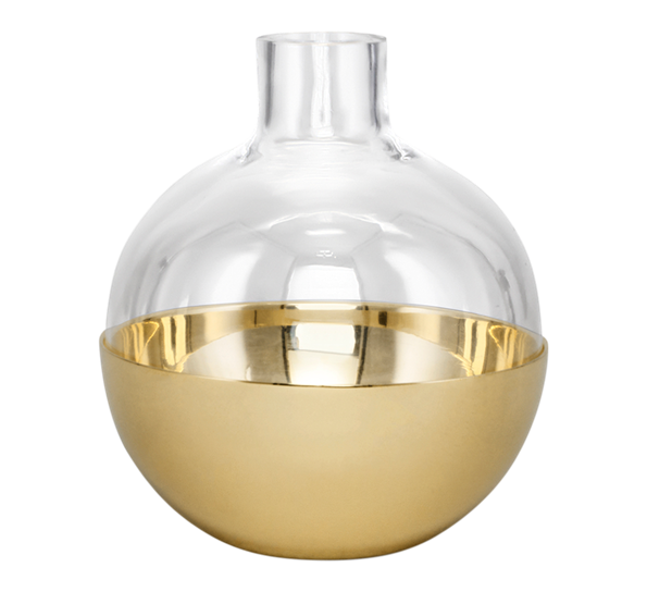 Pomme vase liten messing fra Skultuna