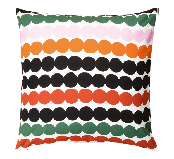 Räsymatto putetrekk 50x50 cm hvit rød grønn sort fra Marimekko