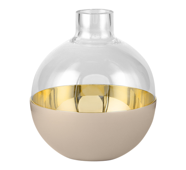 Pomme vase liten beige fra Skultuna