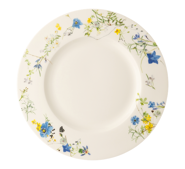 Fleurs Des Alpes tallerken flat 23 cm med fane fra Rosenthal