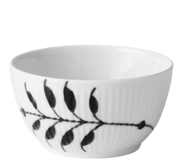 Sort Mega Riflet sukkerskål 15 cl fra Royal Copenhagen