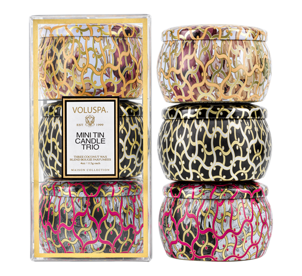 Maison gavesett crisp champagne, prosecco bellini og mandarina cannela fra Voluspa