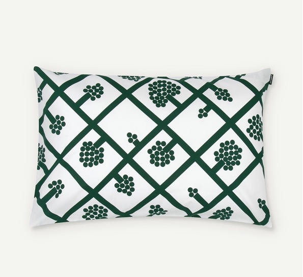 Spaljé putetrekk 40x60 cm hvit grønn fra Marimekko