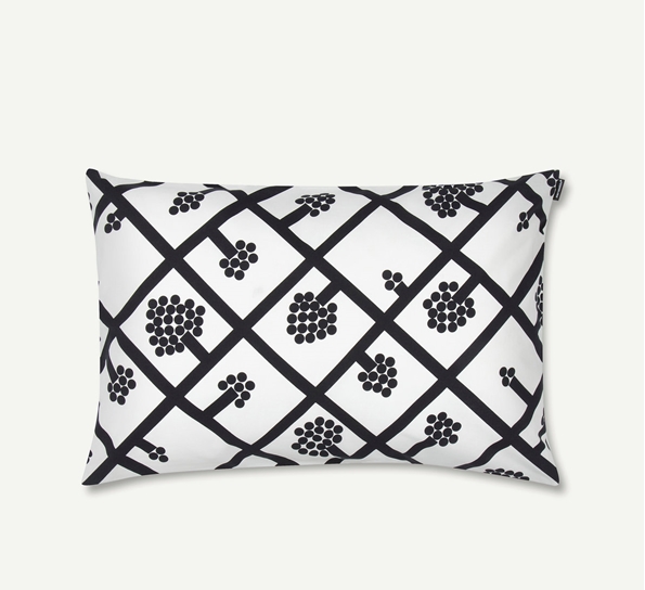 Spaljé putetrekk 40x60 cm hvit grå fra Marimekko