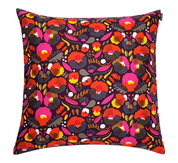 Hattarakukka putetrekk 50x50 cm plomme rød gul fra Marimekko