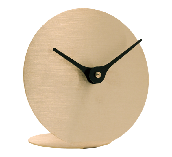 <p>Lilje bordklokke messing/sort Nordahl Konings</p>
