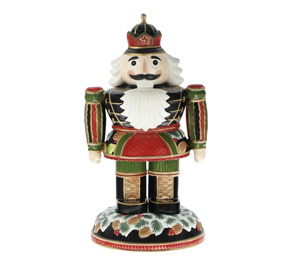 Fitz & Floyd nøtteknekker med furukongle 37 cm fra Goebel