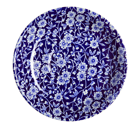 Blue Calico frokostkopp skål fra Burleigh