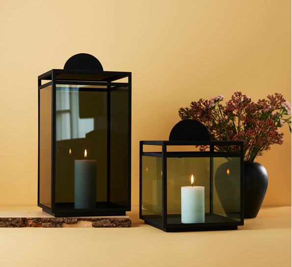 Turris lanterne 30,5 cm mint sort fra AYTM