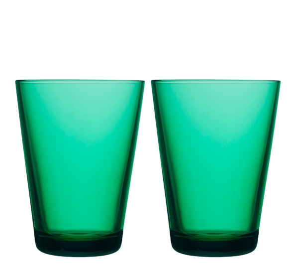 Kartio vannglass 40 cl 2-pk smaragdgrønn fra Iittala