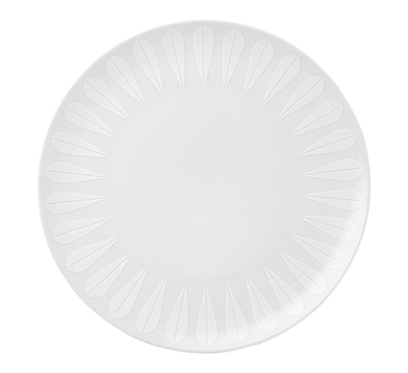 Lotus trends tallerken flat 28 cm hvit fra Lucie Kaas