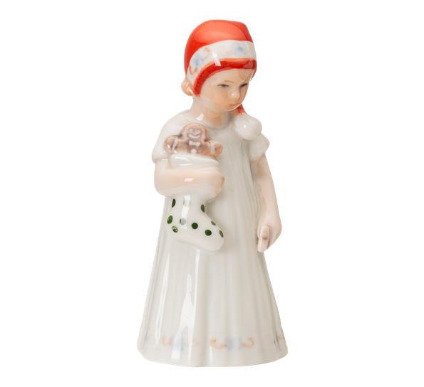 Elsa figur med julesokk 13 cm hvit fra Royal Copenhagen