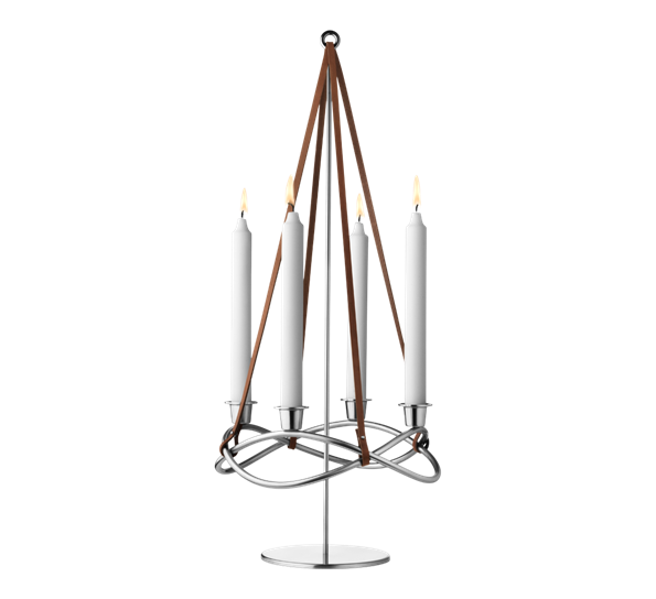 Season gynge til lysestake matt stål fra Georg Jensen