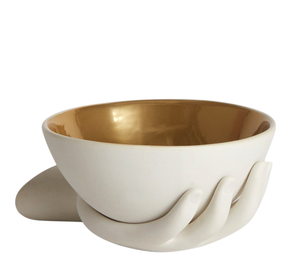 Eve Accent skål gull og hvit fra Jonathan Adler