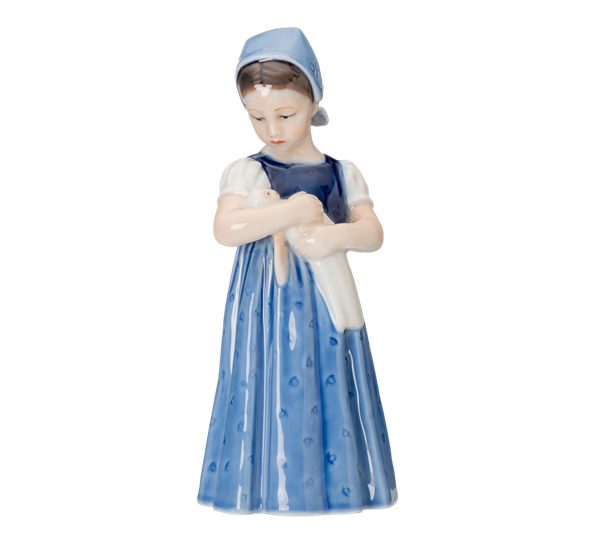 Mary figur i blå kjole 19 cm fra Royal Copenhagen