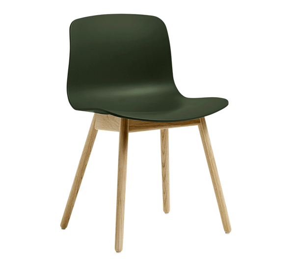 AAC12 stol lakkert eik grønn fra HAY