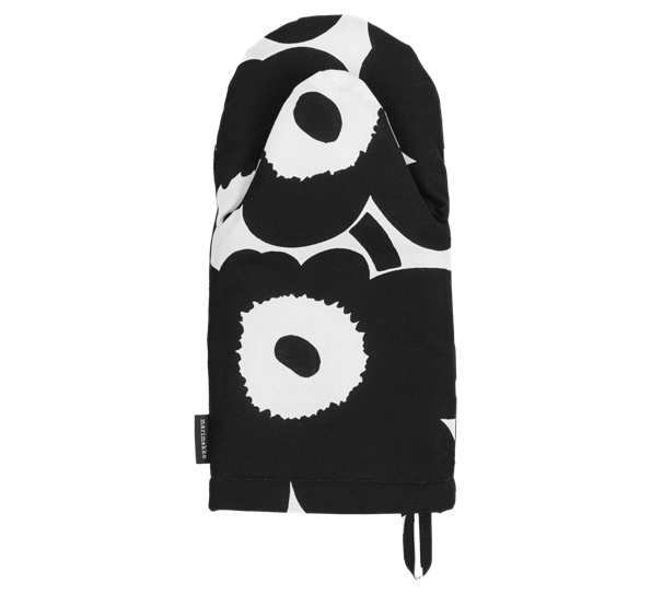 Unikko grillvott hvit sort fra Marimekko