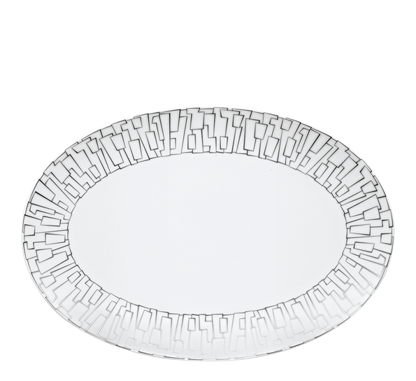 TAC Skin Platin fat ovalt 34 cm fra Rosenthal