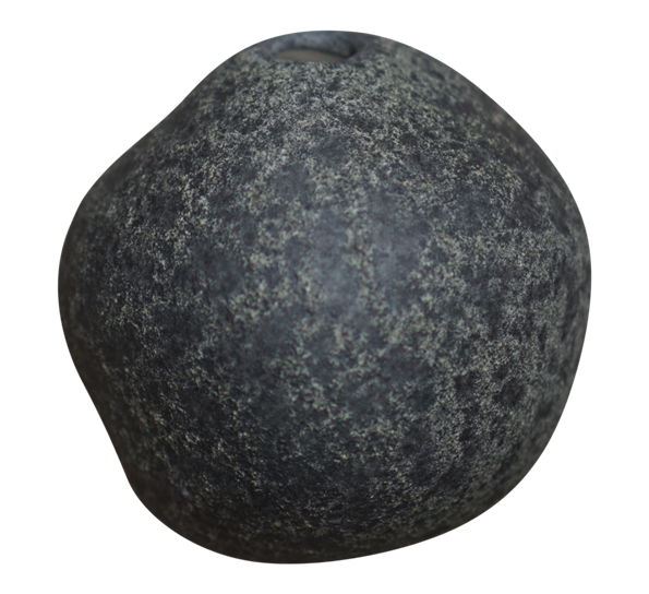 Miniature veggvase sort ø11cm d7cm fra DBKD