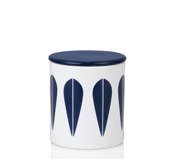 Lotus oppbevaringskrukke 11 cm mørkeblå fra Lucie Kaas