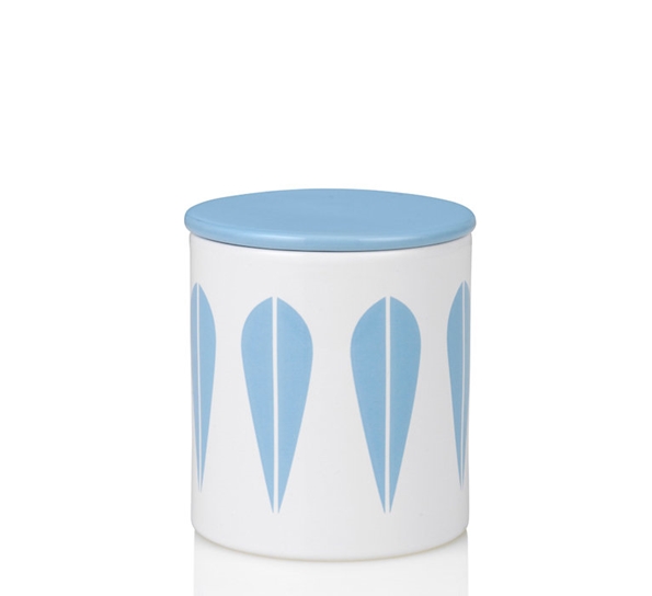 Lotus oppbevaringskrukke 11 cm lyseblå fra Lucie Kaas