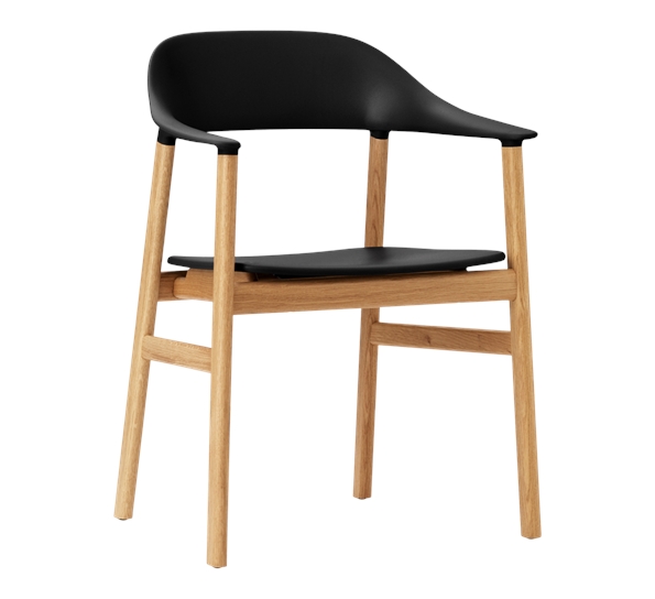 Herit stol med armlene sort eik fra Normann Copenhagen