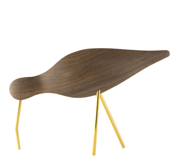 Shorebird stor walnut messing fra Normann Copenhagen